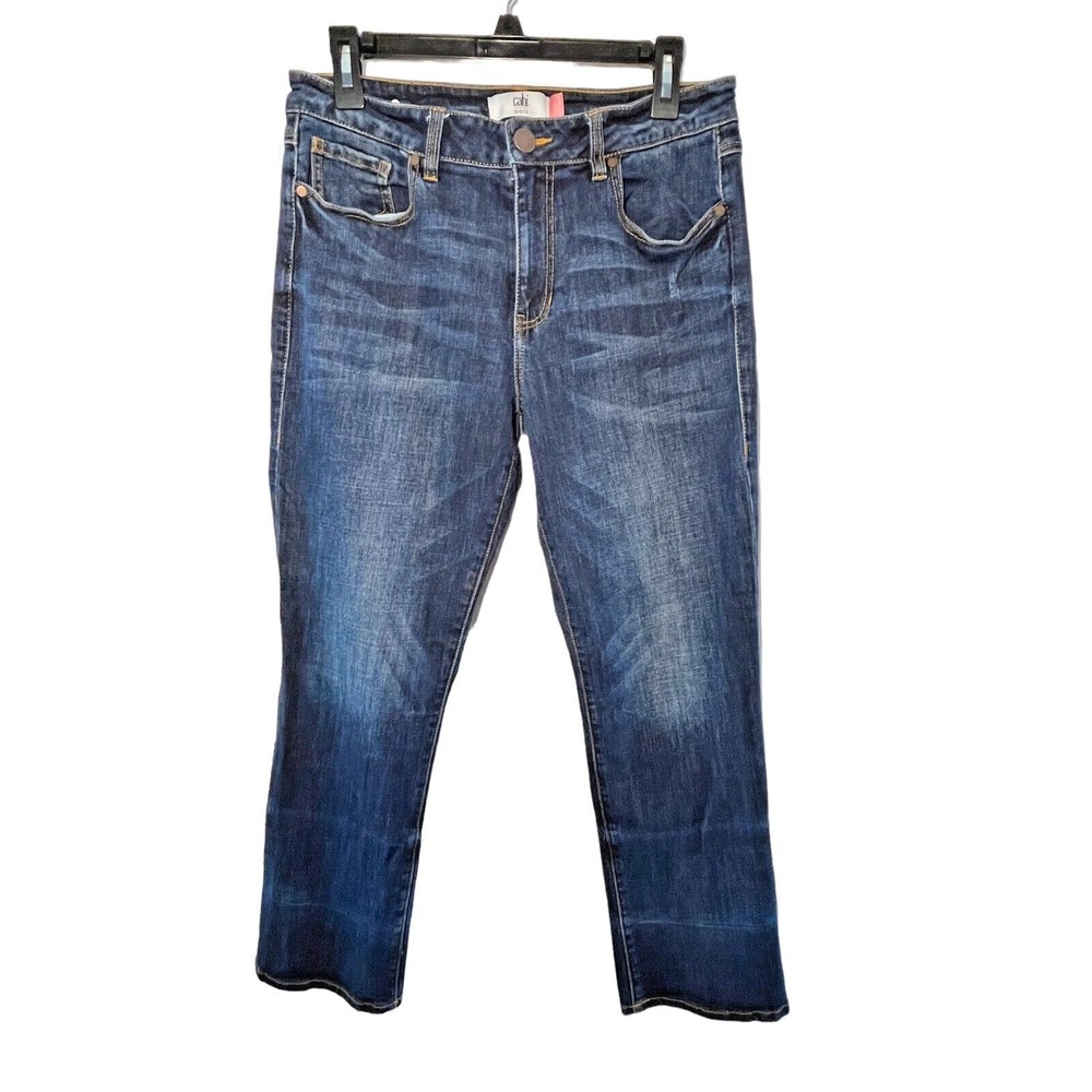 Cabi Jeans Women's True Boyfriend Denim Dark‎ Wash Mid-Rise Size 6